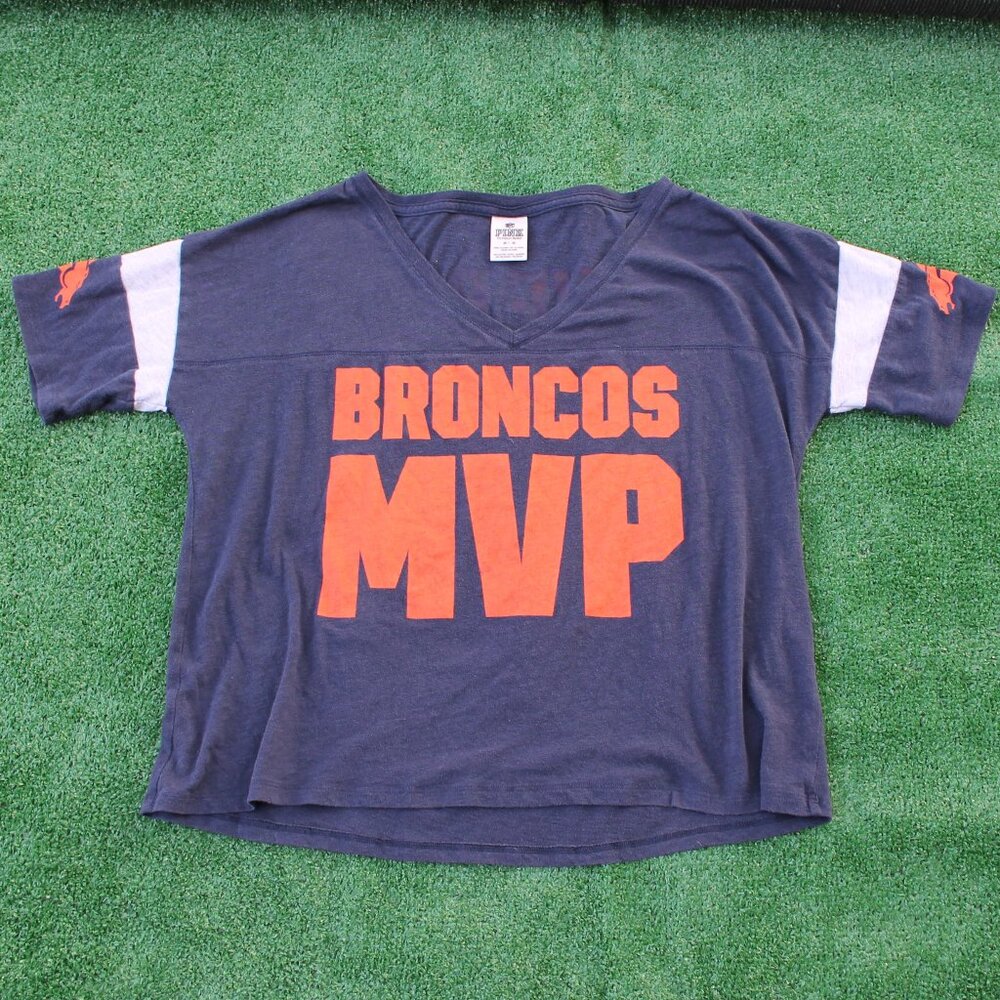 NFL Denver Broncos Victoria's Secret Pink short sleeved cropped t-shirt